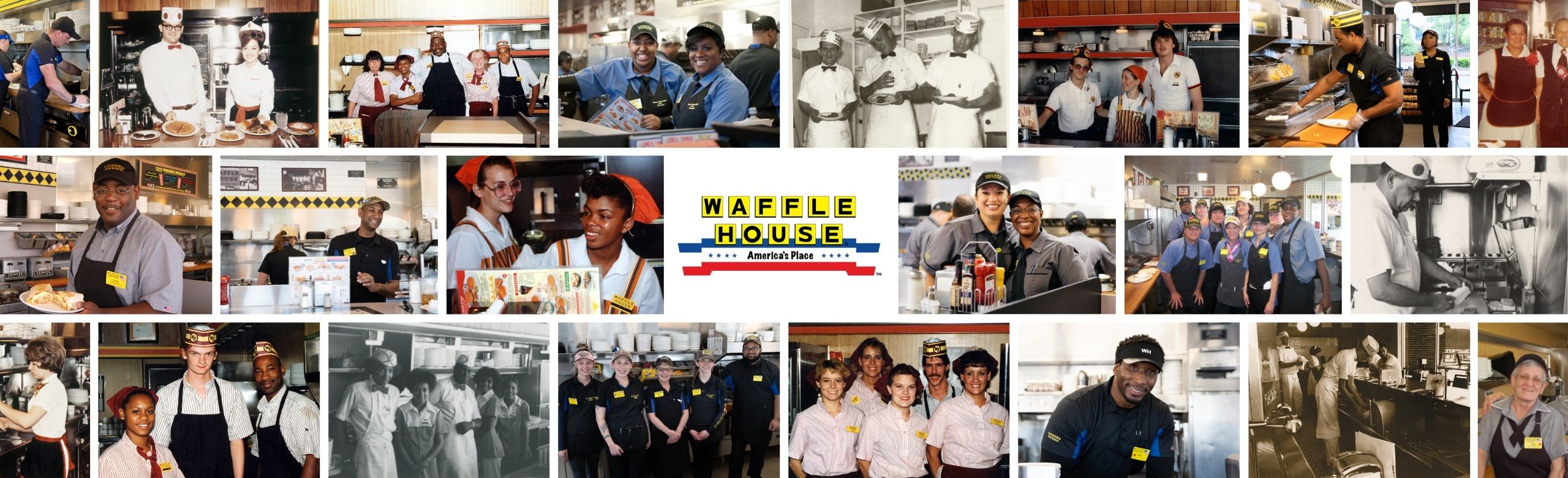 Waffle House associate collage